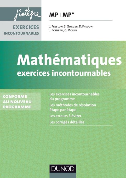  l'Etudiant Mathématiques : Exercices Incontournables Mp. Mp* C4 Math.