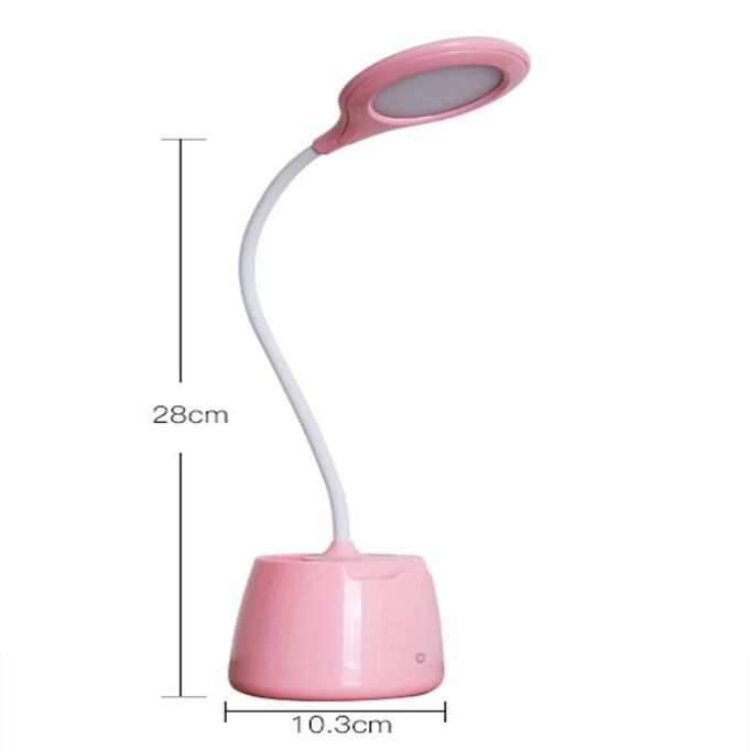  Lampe LED pliable avec porte-stylo rechargeable par USB -  Rose