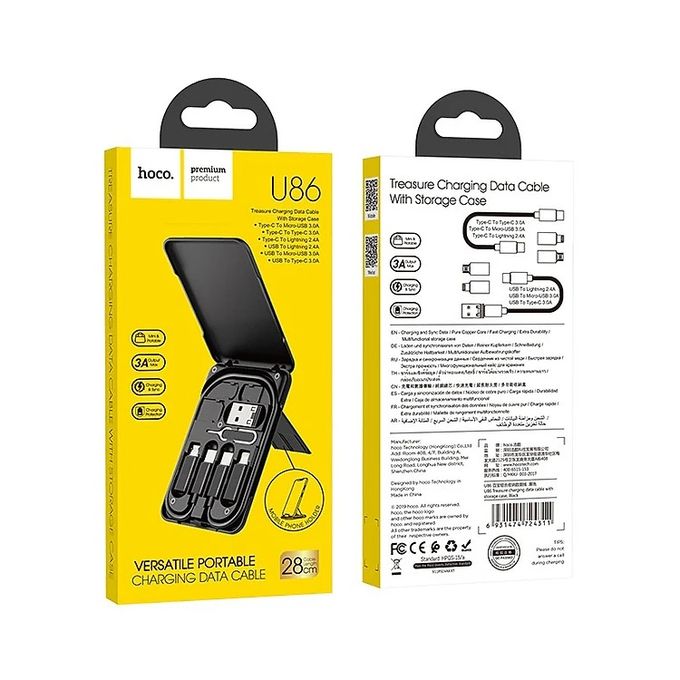  Hoco Câble HOCO De Données De Charge U86 - Type-C Vers Type-C/Micro-USB/Lightning