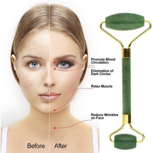  Natural Jade Rouleau Facial De Massage