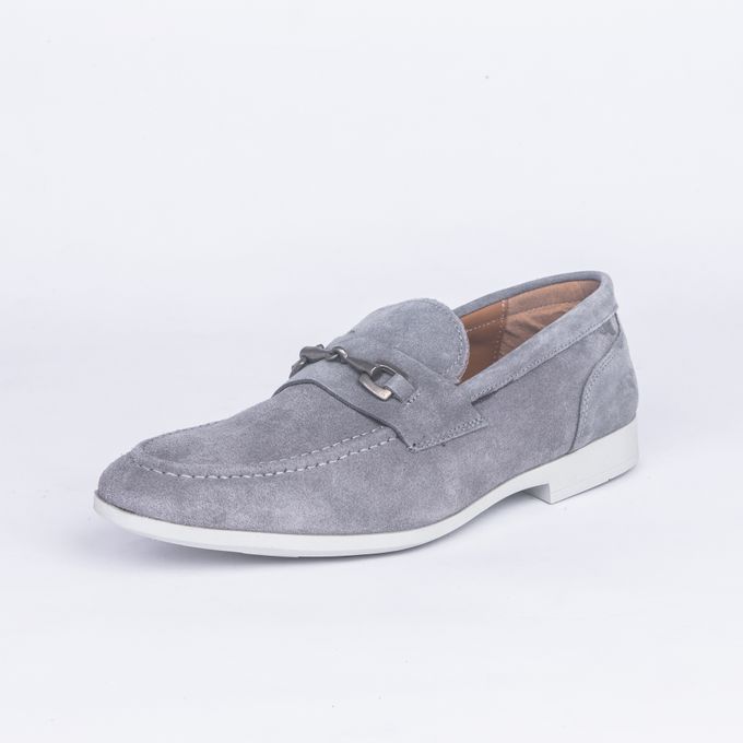  R e R Mocassins En Cuir Homme - Gris