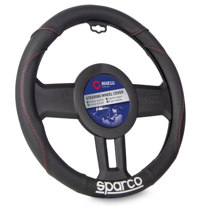  Sparco Couvre Volant 38 cm - Noir/Rouge