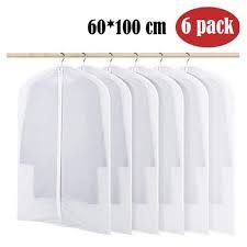  Serie De 6 Housses De Vêtements - Blanc 100/60Cm