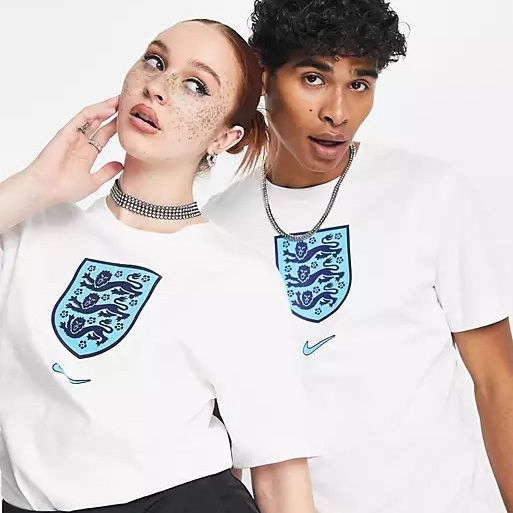  Nike T-shirt à Manches Courtes Angleterre Blanc Unisexe