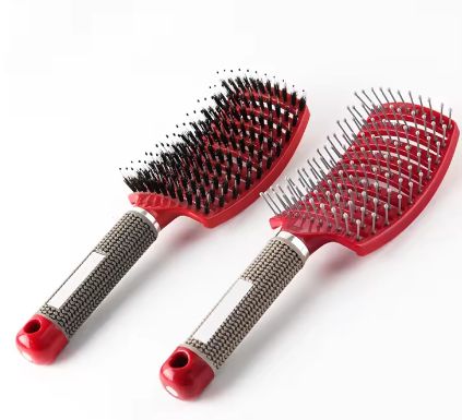  Brosse De Massage Démêlantes A Déchage Rapide Brosse Cheveux Rouge