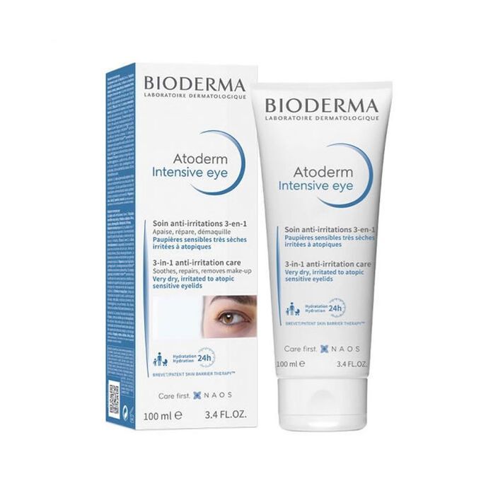  Bioderma Soin Yeux Anti-irritation 3en1 - Atoderm Intensive Eye - Paupière Sensibles - 100ml