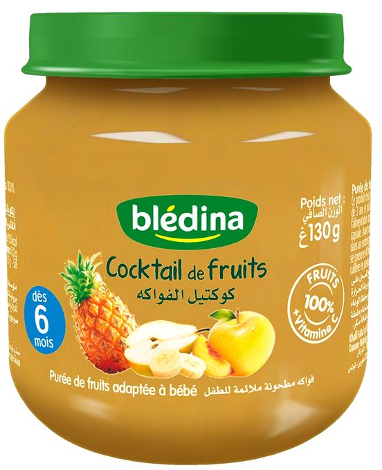 Tarif Et Prix Bledina Les Petits Pots Fruites Cocktail De Fruits Puree De Fruits Adaptee A Bebe 130g Algerie