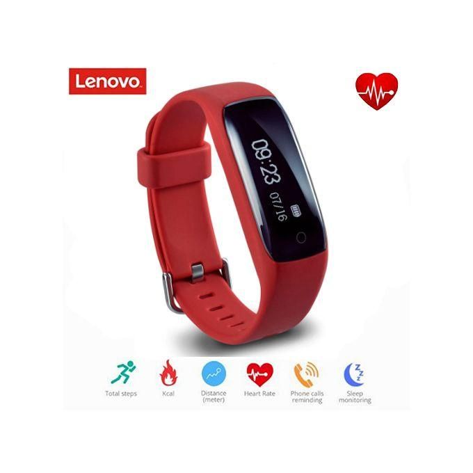  Lenovo Smart band fitness bracelet HW01 plus - Rouge