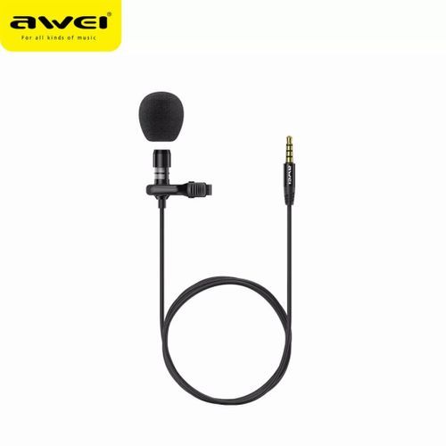  Awei Microphone Anti-Bruit  Jack 3.5Mm Pour Mobile Tablette Appareil Photo Pc 3M Mk1