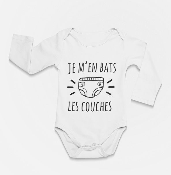  Body Couche Bébé 100% Coton Confort - Qualité Supérieure - Design Humoristique