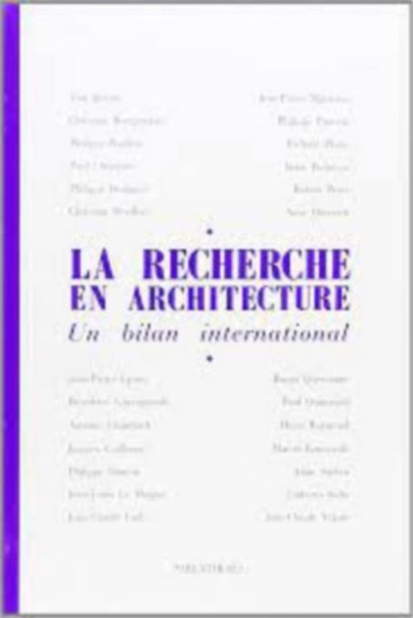  la recherche en architecture un bilan international c1 arch