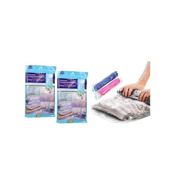  Pack 2 Sacs Sous Vide - En Plastiques Pour Vêtements - 80 X 110 Cm