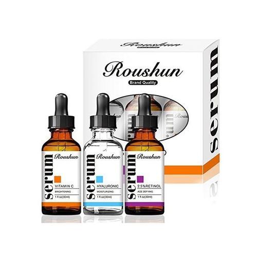  Roushun Sérums Trio Visage Retinol - Acide Hyaluronique - Vitamine C