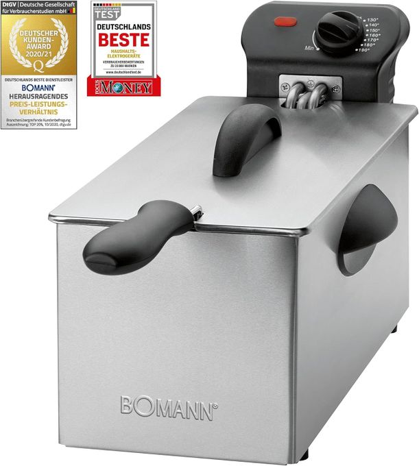  Bomann Friteuse inox Electrique - 3L - 2000W - Bomann
