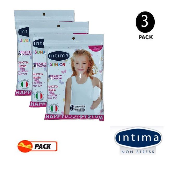  Intima Pack 3 Tricot De Peau Filles - Débardeur - Coton - Blanc