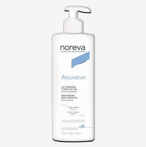 Noreva Aquareva - Lait corporel hydratant 24H pénétre rapidement Peaux Déshydratées -400ml