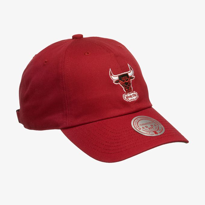  Mitchell & Ness Casquette NBA Chicago Bulls Strapback Rouge Ajustable Unisexe