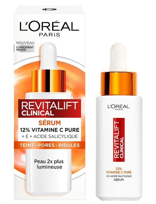  L'Oreal Paris – Sérum Anti-Rides – Antioxydant & Anti-Âge -  Vitamine C Pure + Anti-UV – Revitalift Clinical – 30 ml