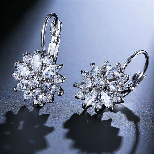  Boucles d'oreilles "Kacela" Fleur En Zircone