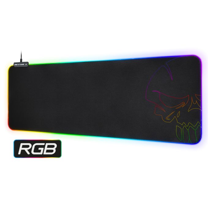  Spirit Of Gamer Tapis de Souris Professionnel Gamer  Darkskull RGB– XXL 80 x 30 Cm SOG-PADXXRGB