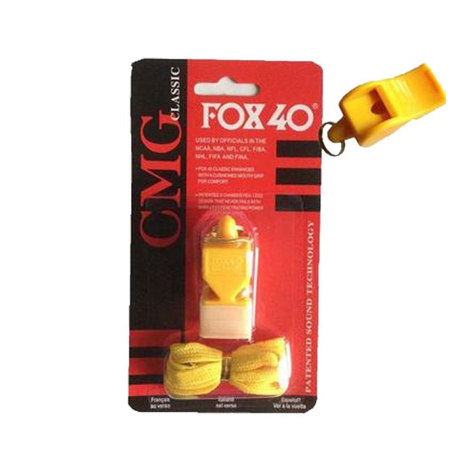  Fox 40 Sifflet Arbitre  - En Plastique - Jaune.