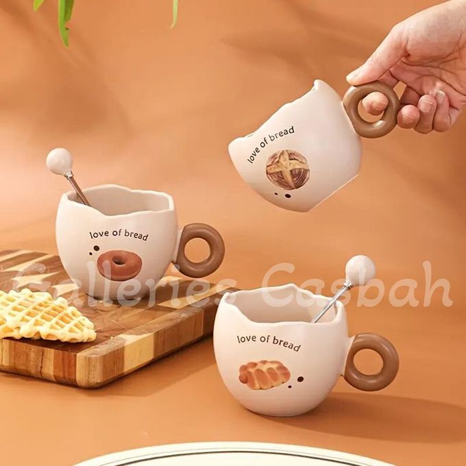  Mug en céramique 350ml coque d'œuf "Love of bread"