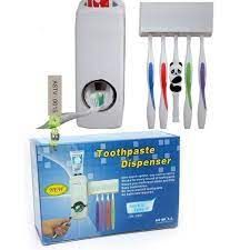  Touch Me -Distributeur De Dentifrice Automatique + Porte Brosses A Dents -- blanc-