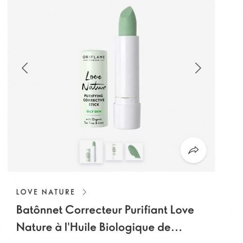  Batônnet Correcteur Purifiant Love Nature à l'Huile Biologique de