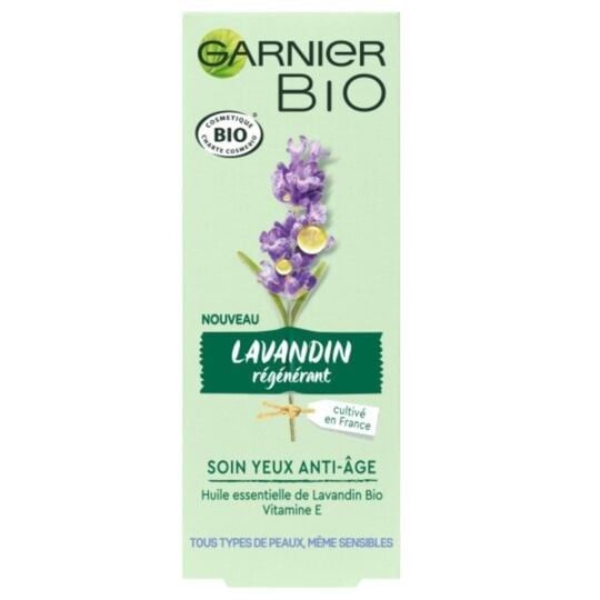 Garnier Bio Lavandin Régénérant Soin Yeux Antiâge à l'huile essentielle de Lavandin Bio
