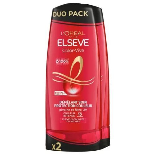  L'Oreal Paris Elseve Pack de 2 Démêlants Color-Vive Soin Cheveux Colorés (2x300 ml)