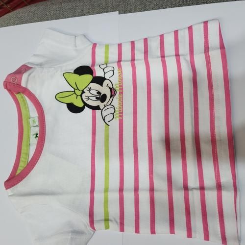  Disney Tee-Shirt-Fille-Minnie-Blanc+Rose