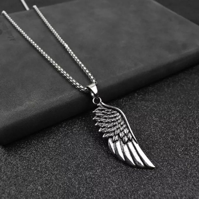  Collier Stylée Hommes - Pendentif ailes-En Acier Inoxydable