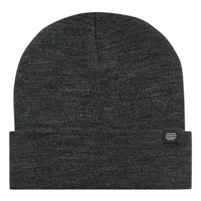  Pull & Bear Bonnet Double Épaisseur en Maille Fine - Gris