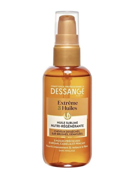  Dessange Soin Pour Cheveux Sec et Abimés - Extrême 3 Huiles Sublime - Nutri-Régénérante- 100 ML