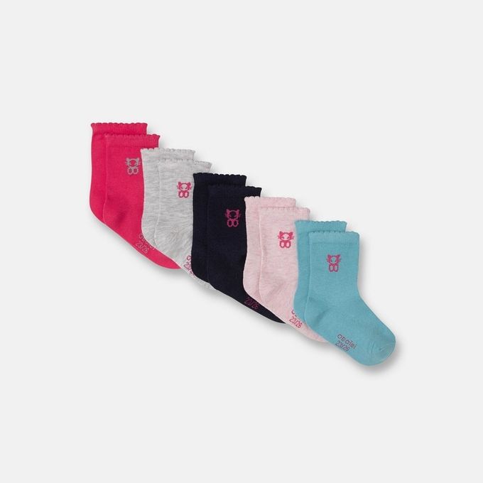  Okaidi Chaussettes Unies (Lot De 5) Fille - 835300991 - Gris Ou Noir