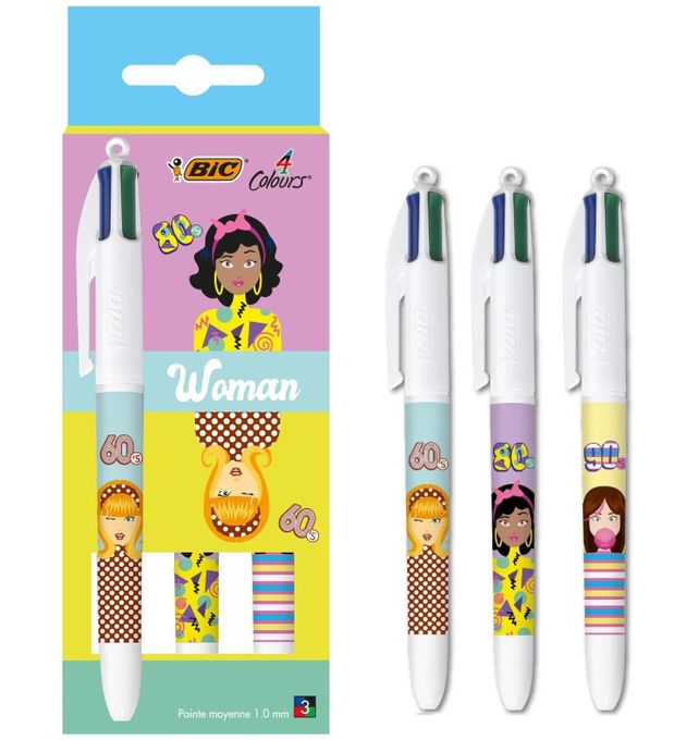  BIC Lot de 03 Stylo 04 Couleurs –  Édition Limité de Collection