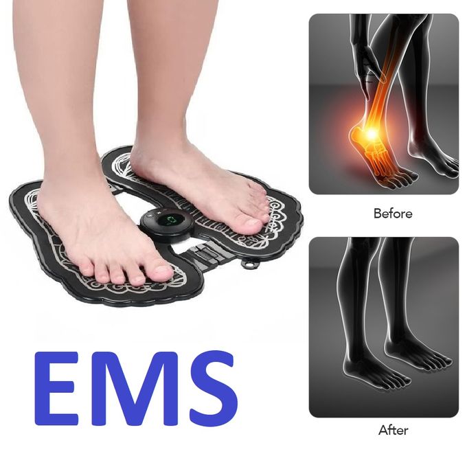  EMS Tapis de massage des pieds EMS, points d'acupuncture bioélectriques soulage la douleur rechargeable