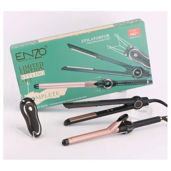 ENZO PROFESSIONAL GIFT PACK Limited edition styling set (Lisseur, Boucleur & Epilateur) ENZO EN-3312