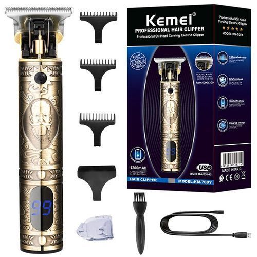  Kemei Tondeuse, rasoir à cheveux sans fil rechargeable écran LCD 1200 mAh