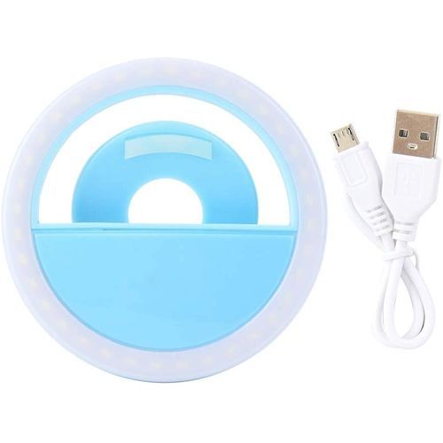  Mini Ring Light  Pour Selfie Mobil -Blue ,For Smartphone