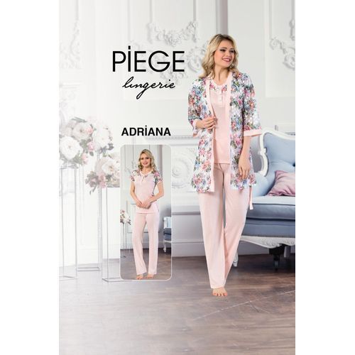  PIEGE Pyjama Femme Adriana Crevette-Multicolore