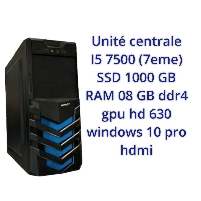  Générique Unité centrale desktop i5 7500 SSD 1000GB ram 8