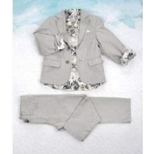  Jones Ensemble garcon 3pcs  kts baby 5827 100%coton   gris clair