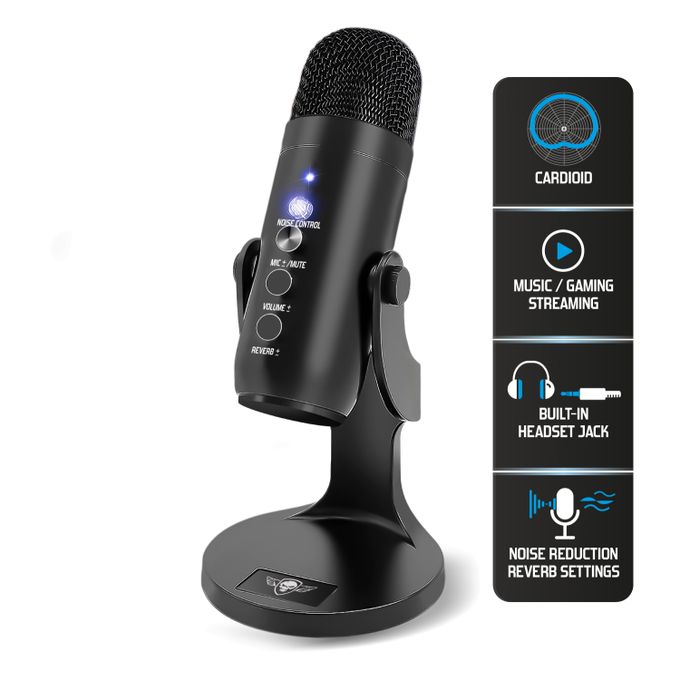  Spirit Of Gamer Microphone Pro pour Streaming, Podcasts, Instruments de Musique MIC-ECO700