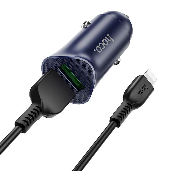  Hoco Chargeur Auto - Double Port Usb - Noir