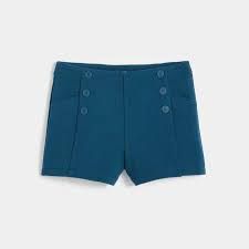  Okaidi Short Côtelé - Fille - Vert Bleuté