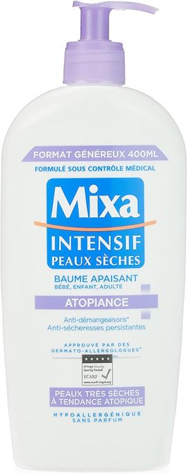  Mixa Baume apaisant bébé, enfant, adulte pour peaux très sèches à tendance atopique 400 ml