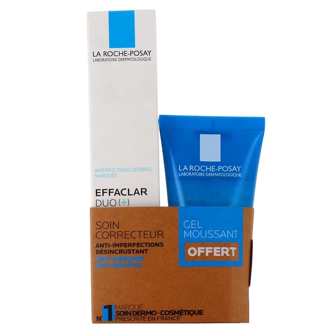  La Roche-Posay Effaclar Duo+ Soin Correcteur Anti-Imperfections Désincrustant + GEL MOUSSANT OFFERT