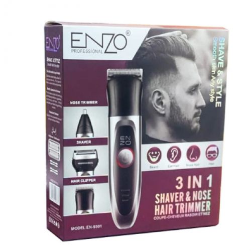  ENZO PROFESSIONAL tondeuse à cheveux électrique, Rechargeable par USB 3 en 1, pour sourcils, barbe, rasoir, bonne qualité