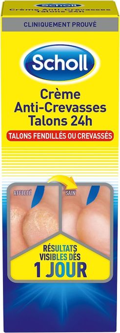  Scholl Crème Pieds Anti-Crevasses Talons fendillés ou crevassés 24h 60ml